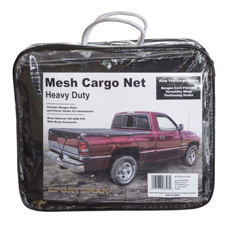 SPORTSMAN Heavy Duty Mesh Truck Bed Cargo Net Cover 6 ft. 6" x 6 ft. CNET666